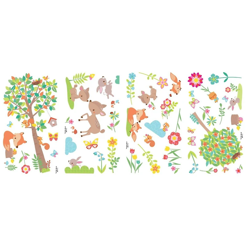 RoomMates Woodland Creatures Peel And Stick Wall Decals