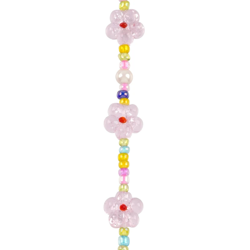 Pink Flower Lampwork Glass Bead Mix by Bead Landing™