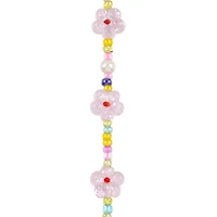 Pink Flower Lampwork Glass Bead Mix by Bead Landing™