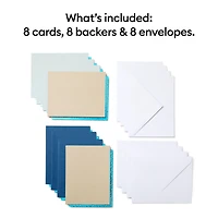 Cricut Joy™ 4.25" x 5.5" Marina Cutaway Cards with Backers & Envelopes, 8ct.