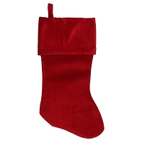 19" Traditional Velvet Christmas Stocking