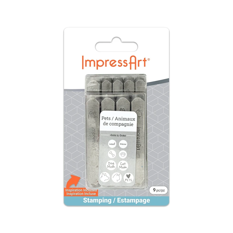 ImpressArt® 4mm & 6mm Pets Metal Stamps Pack