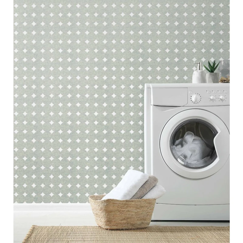 RoomMates White Modern Circles Acoustical Peel & Stick Tiles