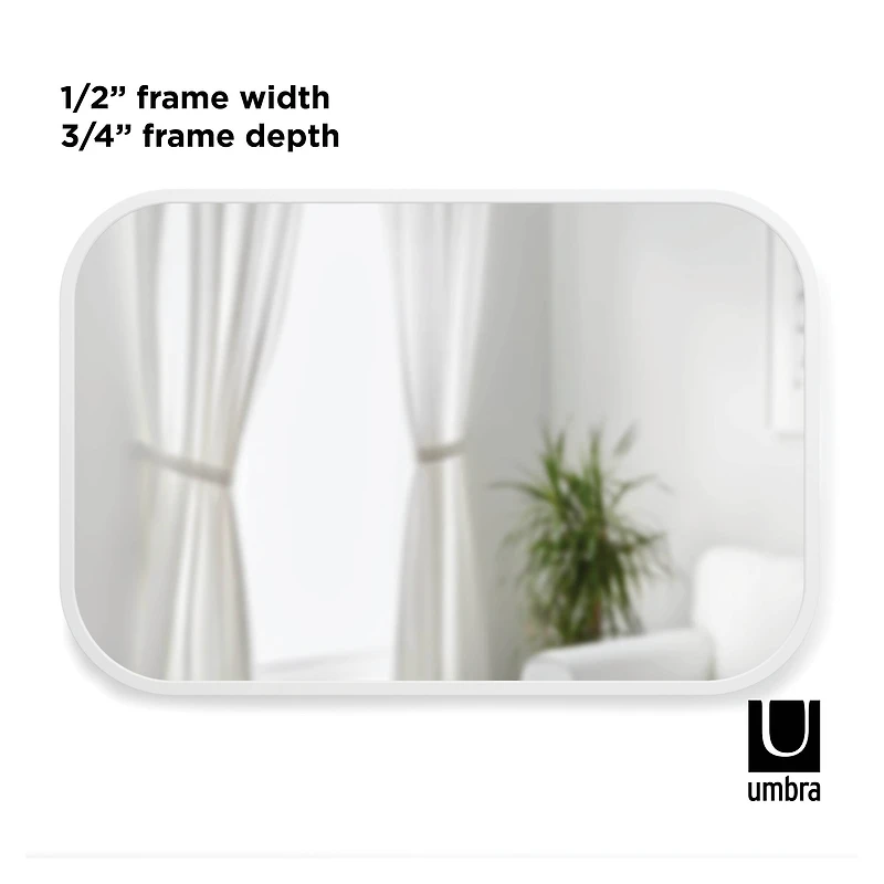 Umbra 36" White Hub Rectangular Mirror
