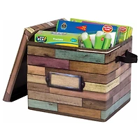 Teacher Created Resources Reclaimed Wood Design Storage Box