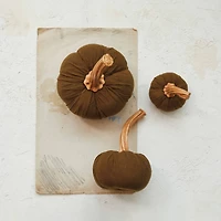 Hello Honey® 5.5" Brown Flocked Pumpkin Accent