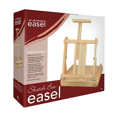 Art Advantage® Beechwood Sketch Box Easel