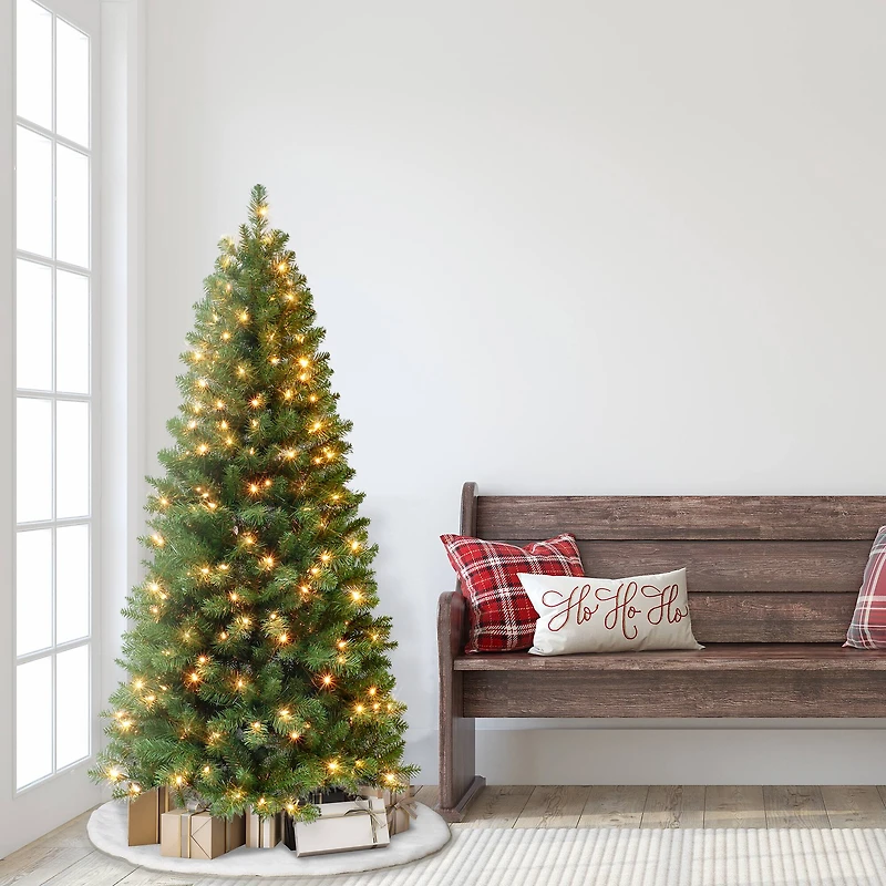 6ft. Pre-Lit Virginia Pine Artificial Christmas Tree, Clear Lights