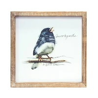 9.5" Framed Bird Print Set, 4ct.