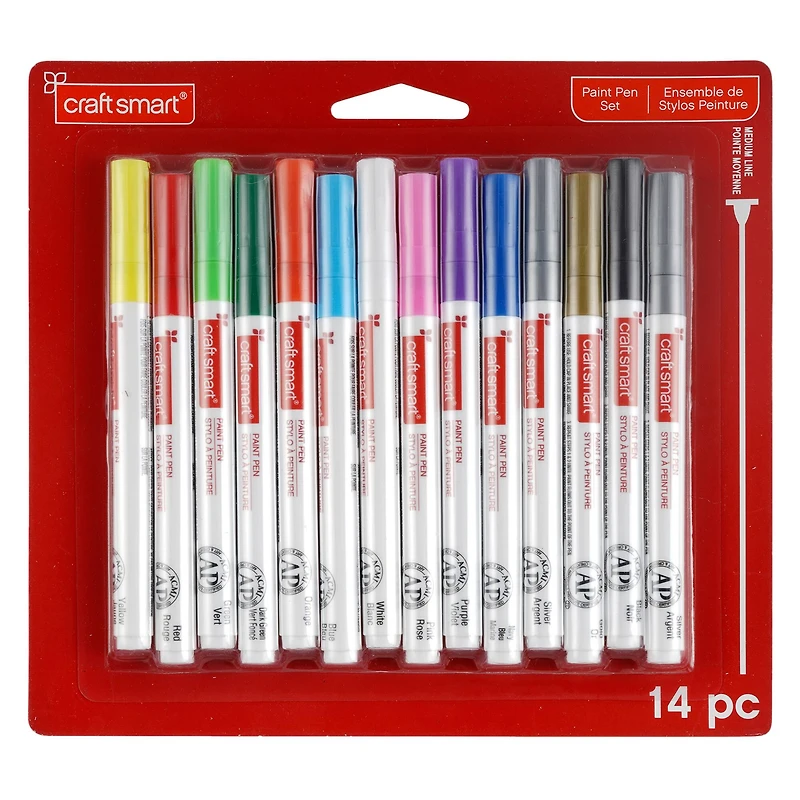 8 Packs: 14 ct. (112 total) Medium Line Tip Paint Pen Set by Craft Smart®