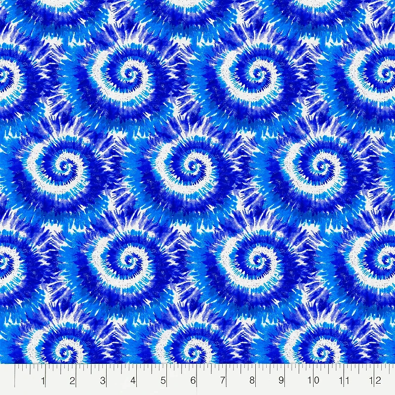 Fabric Editions Royal Blue Tie Dye Cotton Fabric