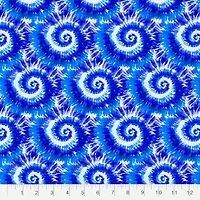 Fabric Editions Royal Blue Tie Dye Cotton Fabric