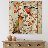Designart - Two Birds On Branches During Autumn