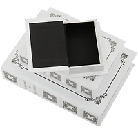 Off White Faux Leather Faux Book Box Set