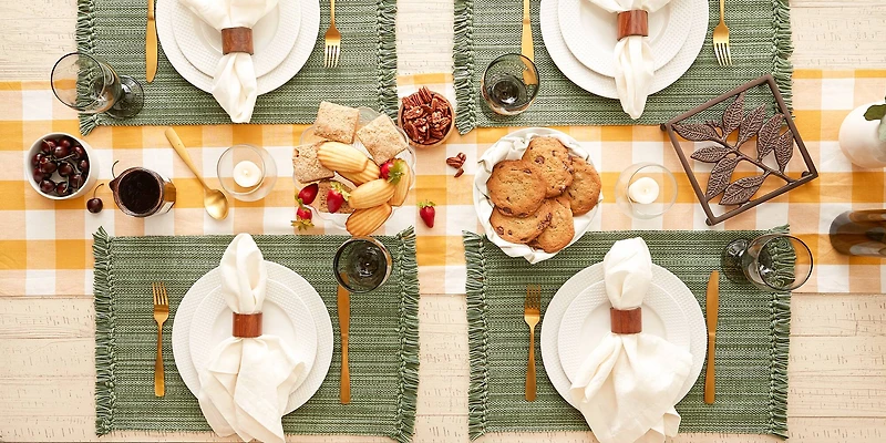 DII® Variegated Fringe Cotton Placemats