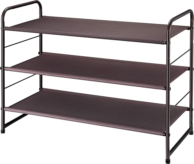 NEX™ Oumilen Bronze 3-Tier Stackable Shoe Rack