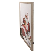 19" Lighted Norman Rockwell 'Santa Eating Milk and Cookies' Christmas Wall Art