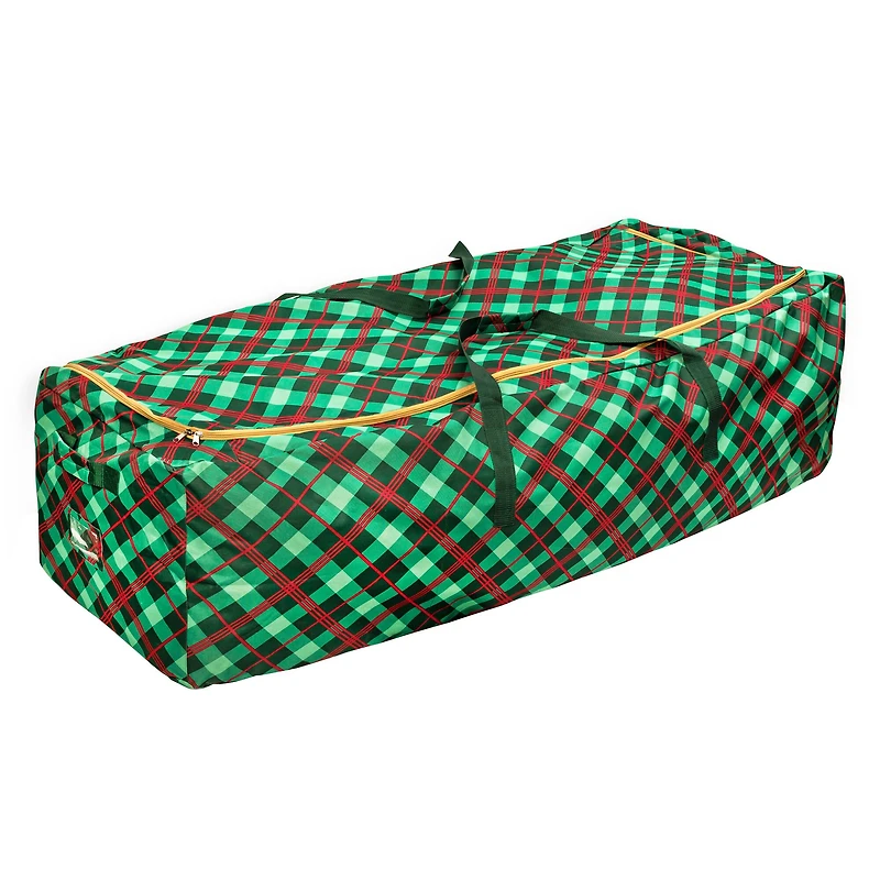 Honey Can Do 63'' Plaid Rolling Tree Storage Bag