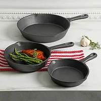 Gibson Home® Addlestone 3-Piece Pre-Seasoned Cast Iron Skillet Set