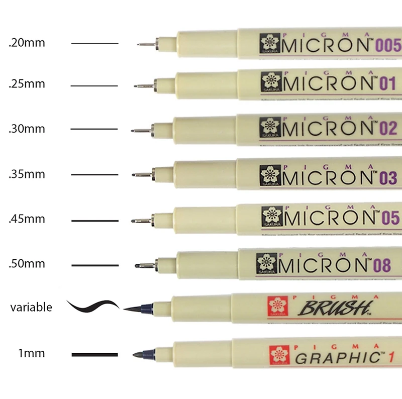 Pigma® 8 Pen Set, Black