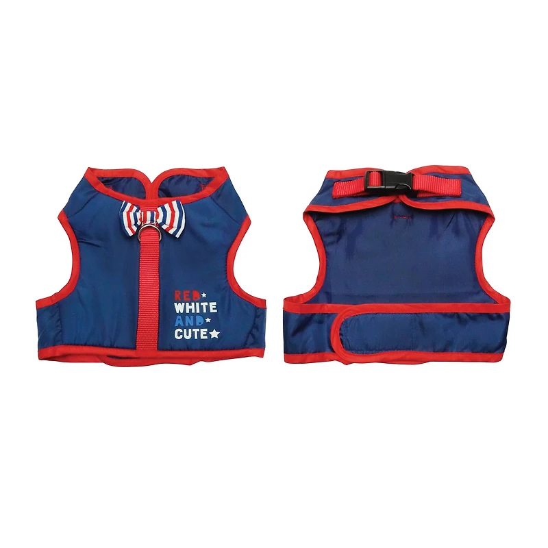 Best Furry Friends Red White & Cute Harness