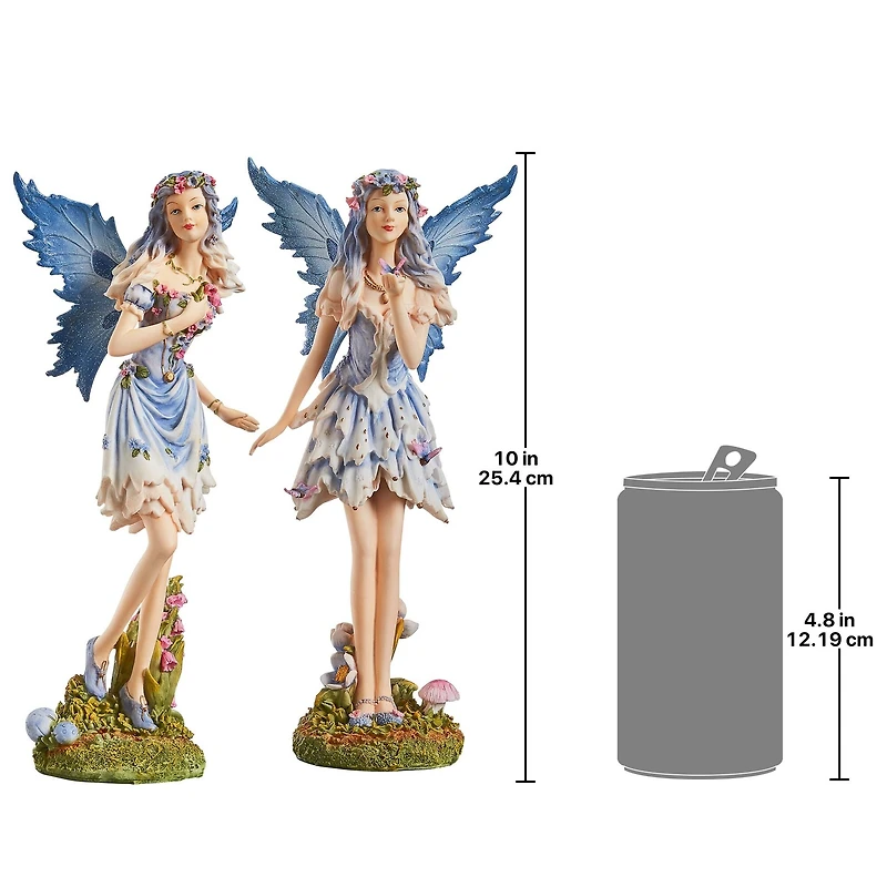 Design Toscano Poppy & Meadow the Windforest Fairies Statue Set