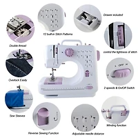 NEX™ Lavender Purple Modern Crafting Sewing Machine with 12 Built-In Stitches