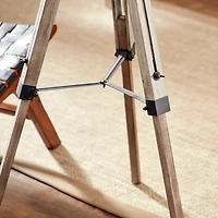 Brown Wood Industrial Floor Lamp, 61" x 25" x 25"