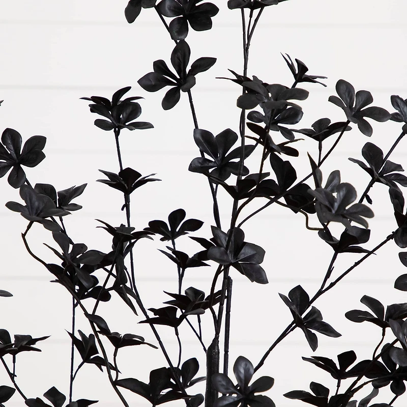 4ft. Artificial Halloween Black Enkianthus Tree