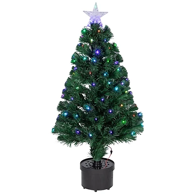 4ft. Pre-Lit LED Fiber Optic Artificial Christmas Tree with Color Changing Star