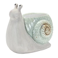 Terracotta Snail Figurine Planter Set