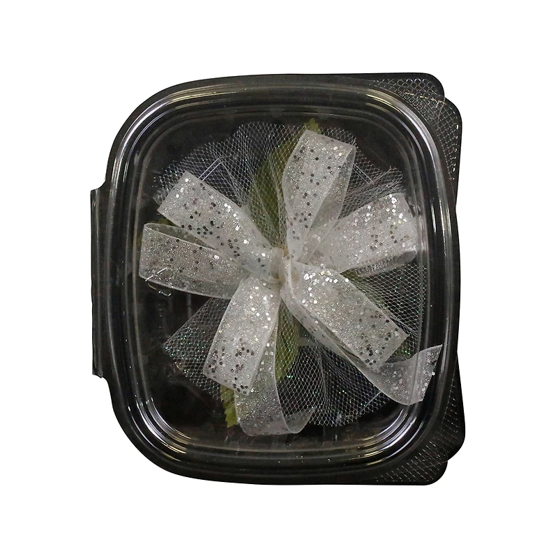 JAM Paper White/Silver Fair Lady Corsage Wristlet