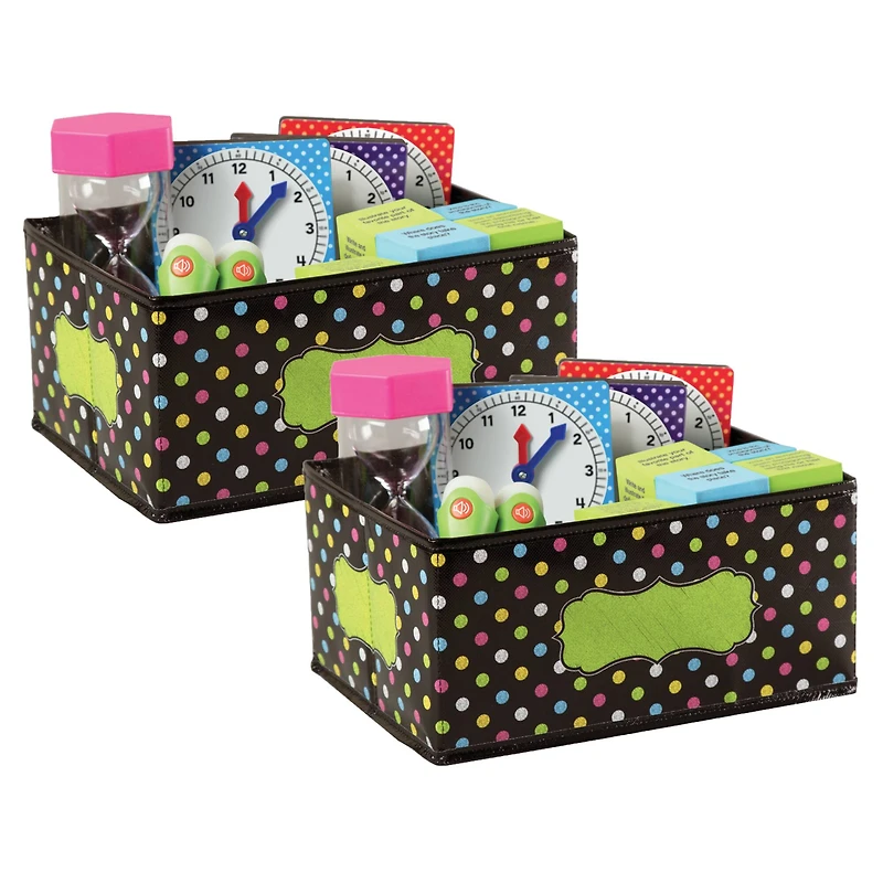 Teacher Created Resources® Chalkboard Brights Small Storage Bin, 2ct.