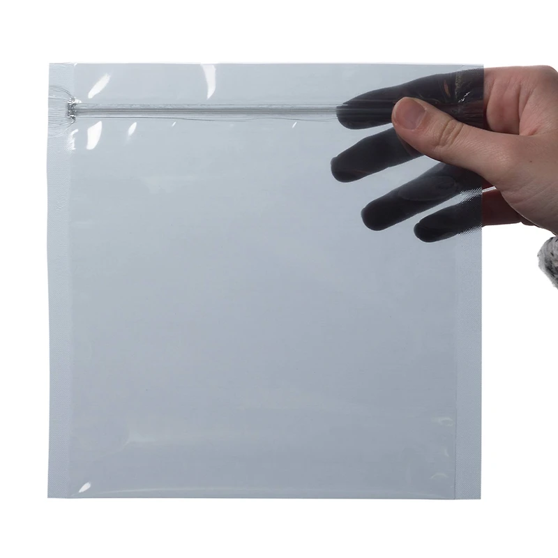 JAM Paper 6" x 6" Clear Square Foil Lined Invitation Envelopes with Zip Closure, 25ct.