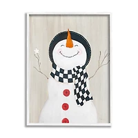 Stupell Industries 16" x 20" Happy Smiling Winter Snowman Giclée Wall Art
