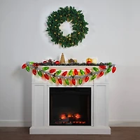 Mr. Christmas 72" Red & Green Retro C9 Bulb Garland