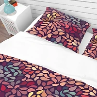 Designart 'Abstract Floral Pattern' Bohemian & Eclectic Bedding Set