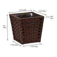 Household Essentials 10" Woven Square Waste Basket
