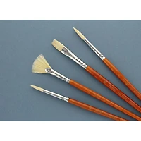 Protégé Hog Bristle Short Handle 4 Piece Brush Set
