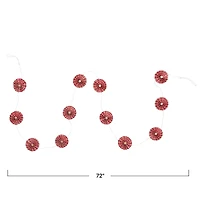 Hello Honey® 6ft. Red & Gold Handmade Recycled Paper Fan Garland in Kraft Box