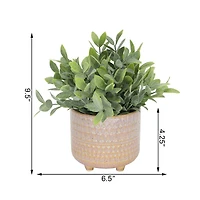 Flora Bunda® 9.5" Tea Leaf in Mauve Pharaoh Footed Pot