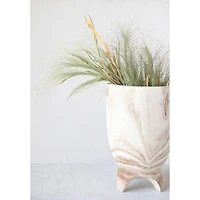 Hello Honey® 13" Decorative Paulownia Wood Footed Planter