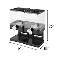 Honey Can Do Black Compact Double Cereal Dispenser