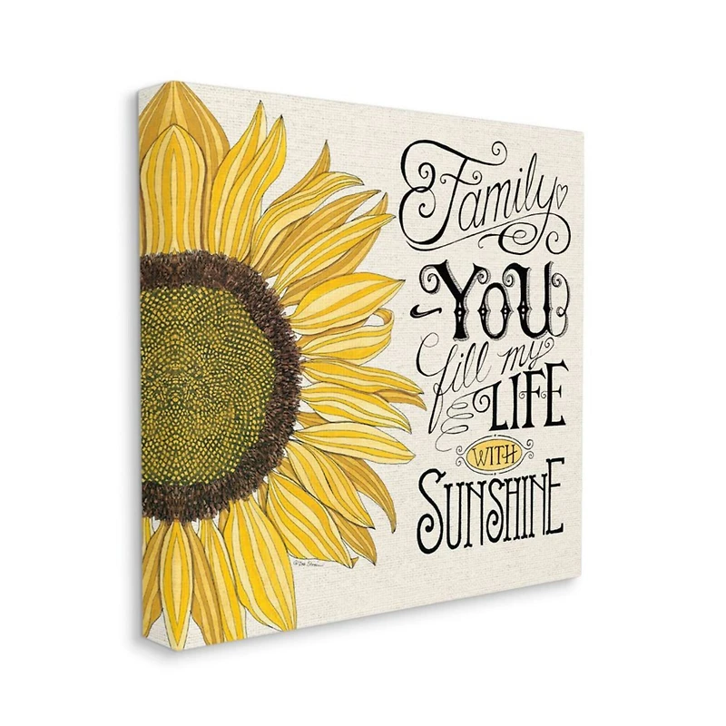 Stupell Industries You Fill My Life with Sunshine Canvas Wall Art