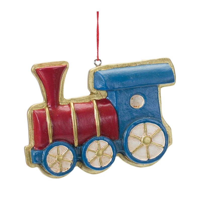 Rocking Horse & Toy Train Ornament Set