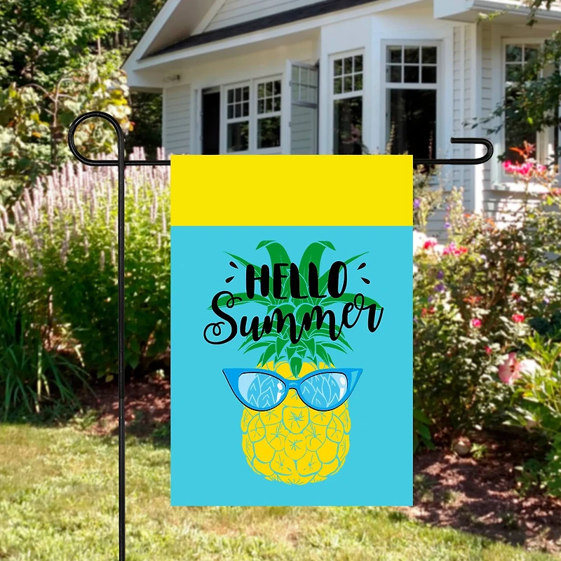 Hello Summer Pineapple Garden Flag