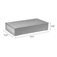 IRIS® 27.5qt. Gray & Clear Underbed Storage Drawer