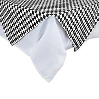 Black and Cream Harlequin Print Table Topper 40" x 40"