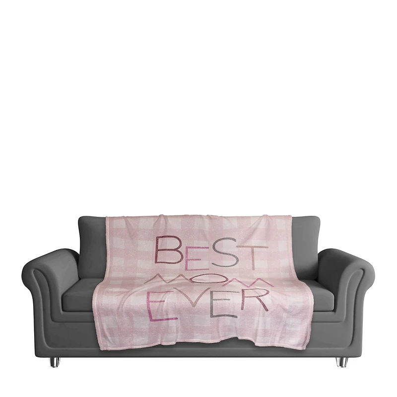 Best Mom Ever Coral Fleece Blanket