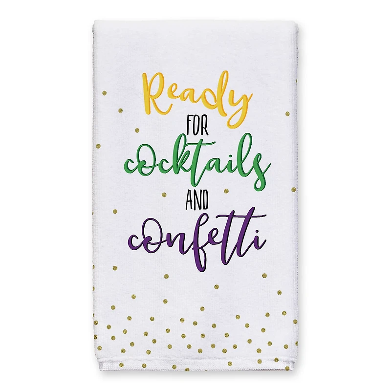 Cocktails & Confetti Mardi Gras Tea Towel Set